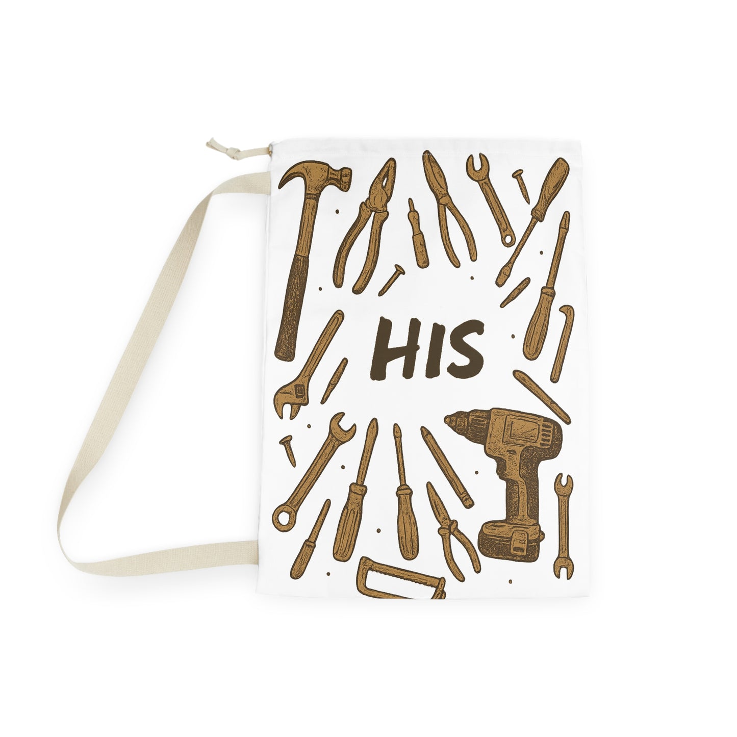 His Tool Laundry Bag - Perfect for Craftsmen, DIY Lovers, Dad Gifts, Man Cave Decor, Father's Day