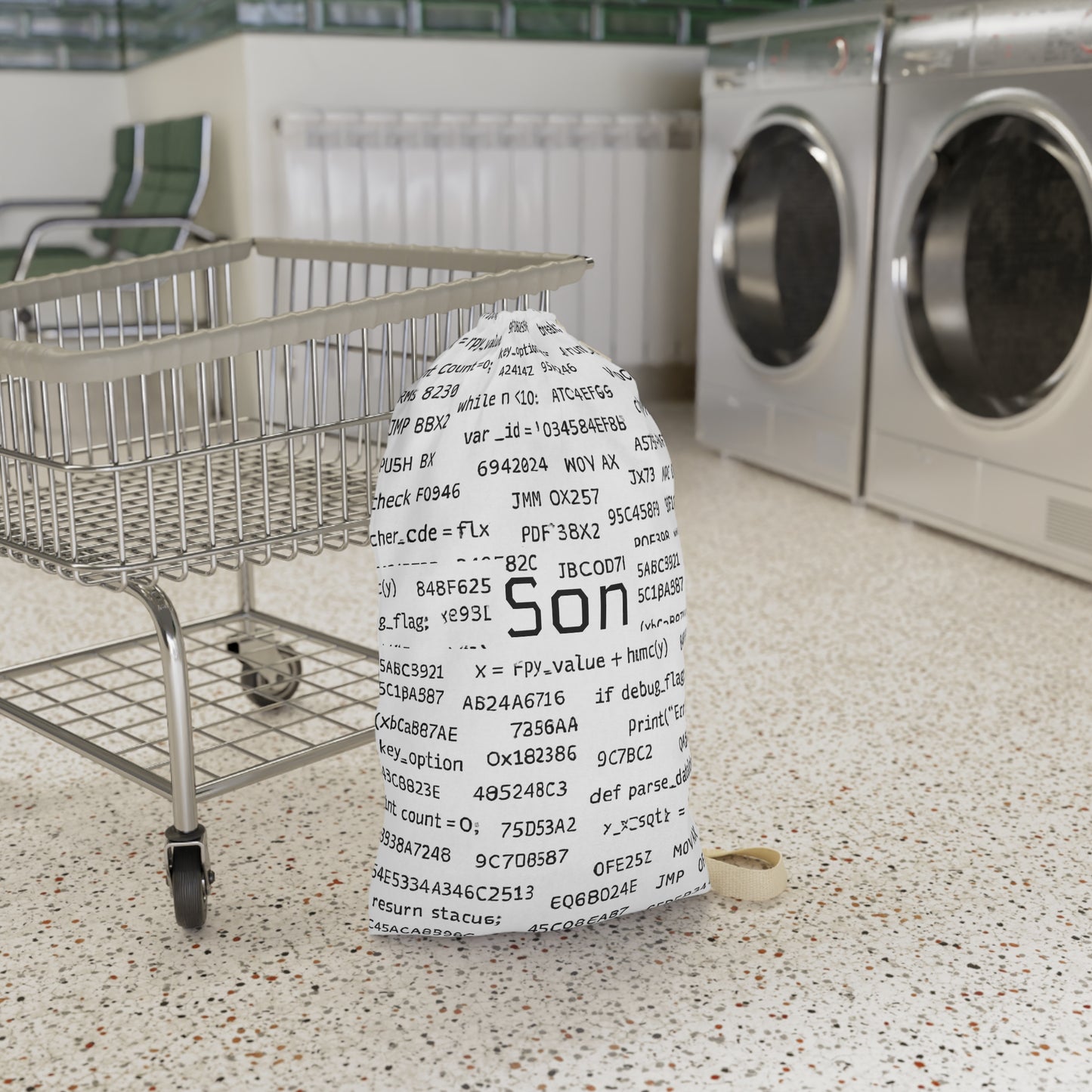 Personalized Laundry Bag for Son, Cute Gift for College, Custom Drawstring Bag, Laundry Organizer, Practical Storage Solution