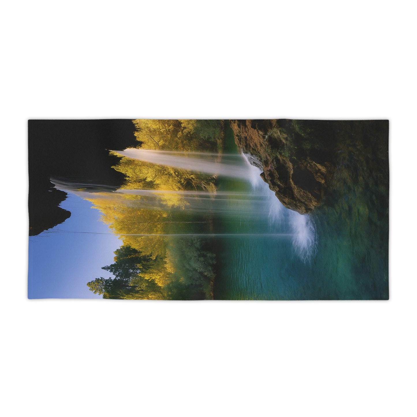 Serene Waterfall Beach Towels, Summer Essentials, Poolside Relaxation, Gifts for Travelers, Nature Lovers, Beach Days