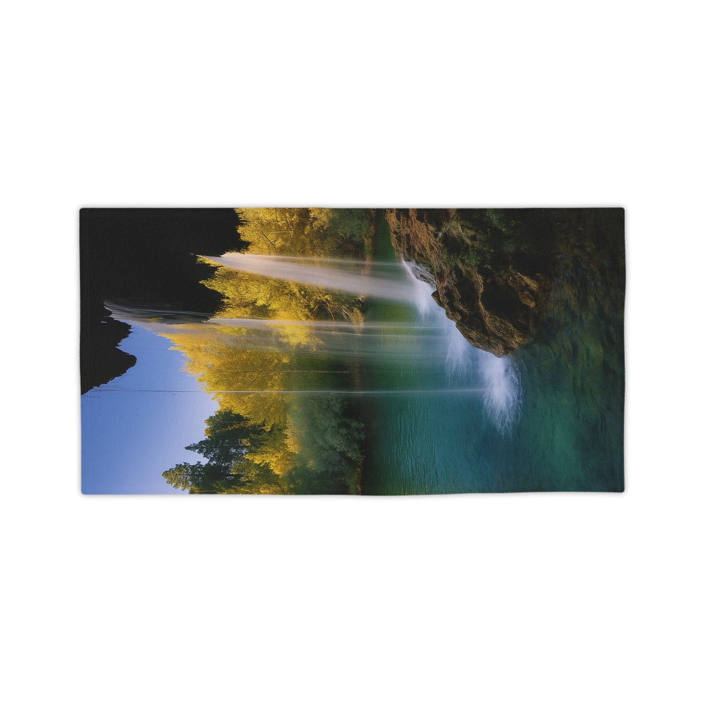 Serene Waterfall Beach Towels, Summer Essentials, Poolside Relaxation, Gifts for Travelers, Nature Lovers, Beach Days
