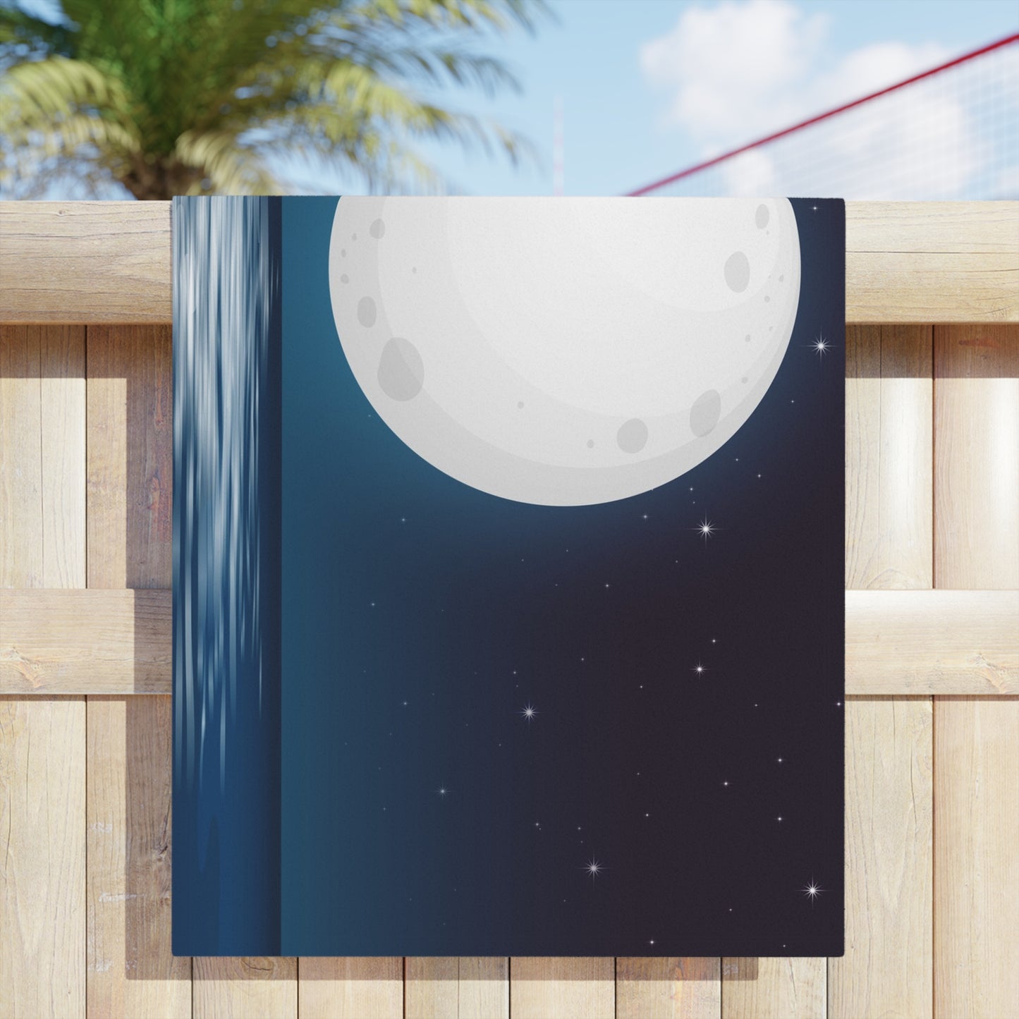 Moonlit Ocean Beach Towels, Perfect for Summer Fun, Beach Parties, Pool Days, and Stargazing Evenings