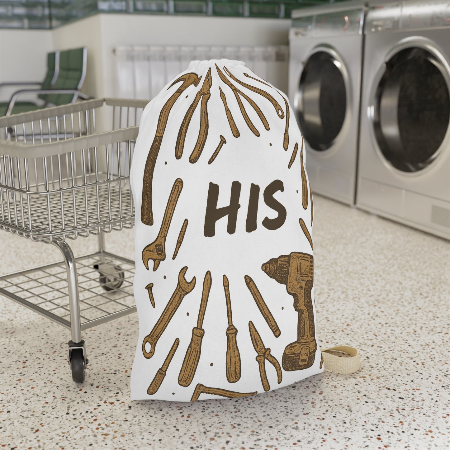 His Tool Laundry Bag - Perfect for Craftsmen, DIY Lovers, Dad Gifts, Man Cave Decor, Father's Day