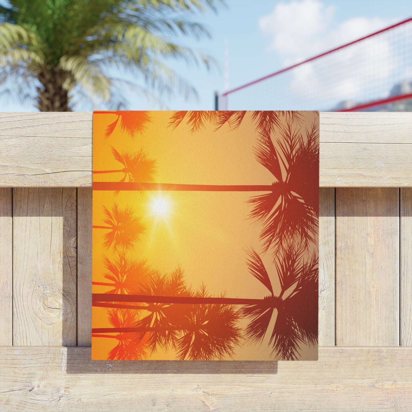 Tropical Sunset Beach Towel | Summer Vibes, Travel Essential, Beach Day Must-Have, Vacation Accessory, Poolside Fun