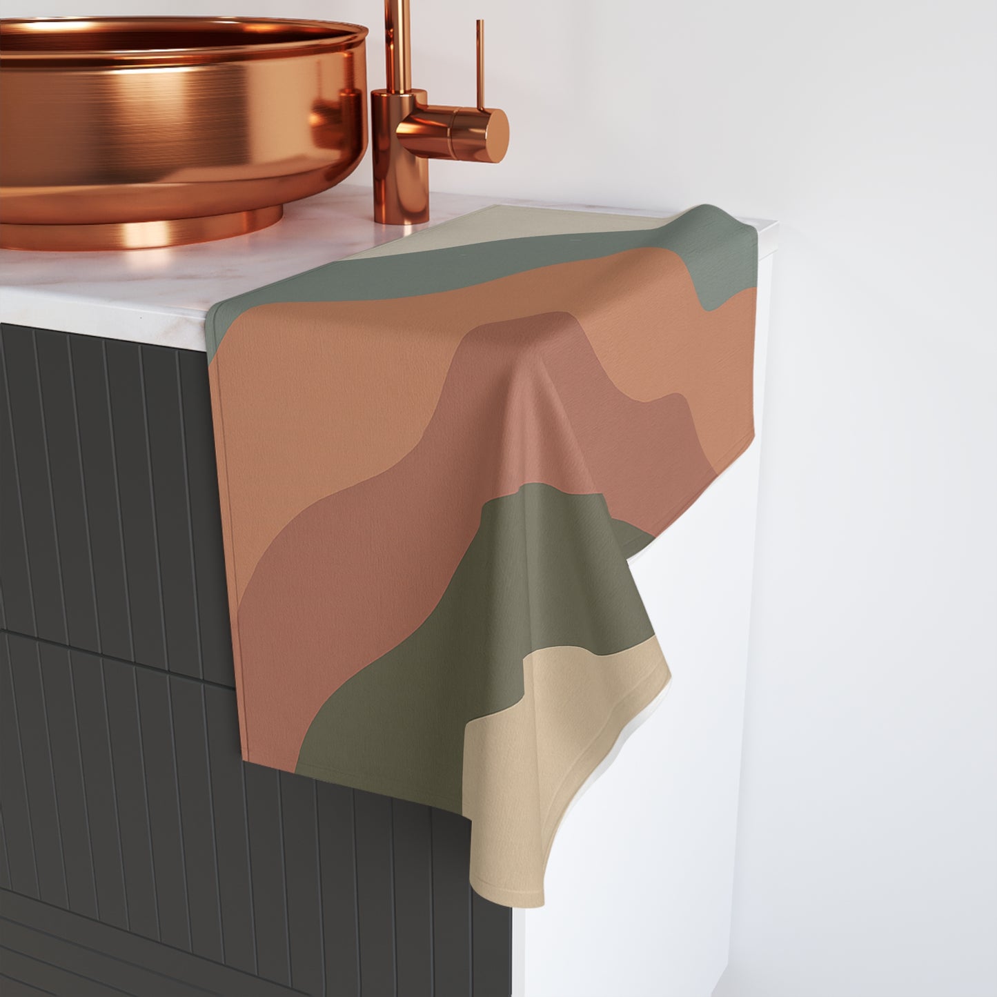 Chic Abstract Hand Towel, Boho Kitchen Towel, Decorative Bath Towel, Modern Home Accessory, Gift for Housewarming