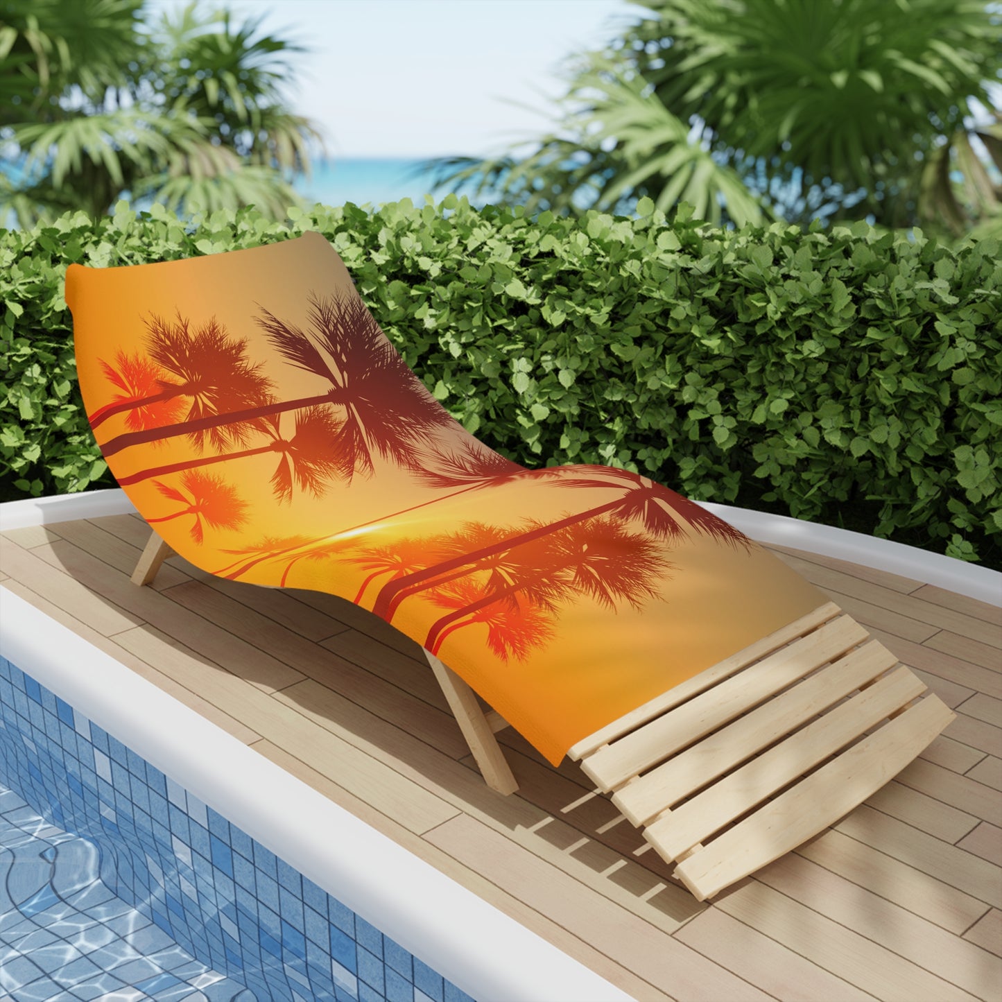 Tropical Sunset Beach Towel | Summer Vibes, Travel Essential, Beach Day Must-Have, Vacation Accessory, Poolside Fun