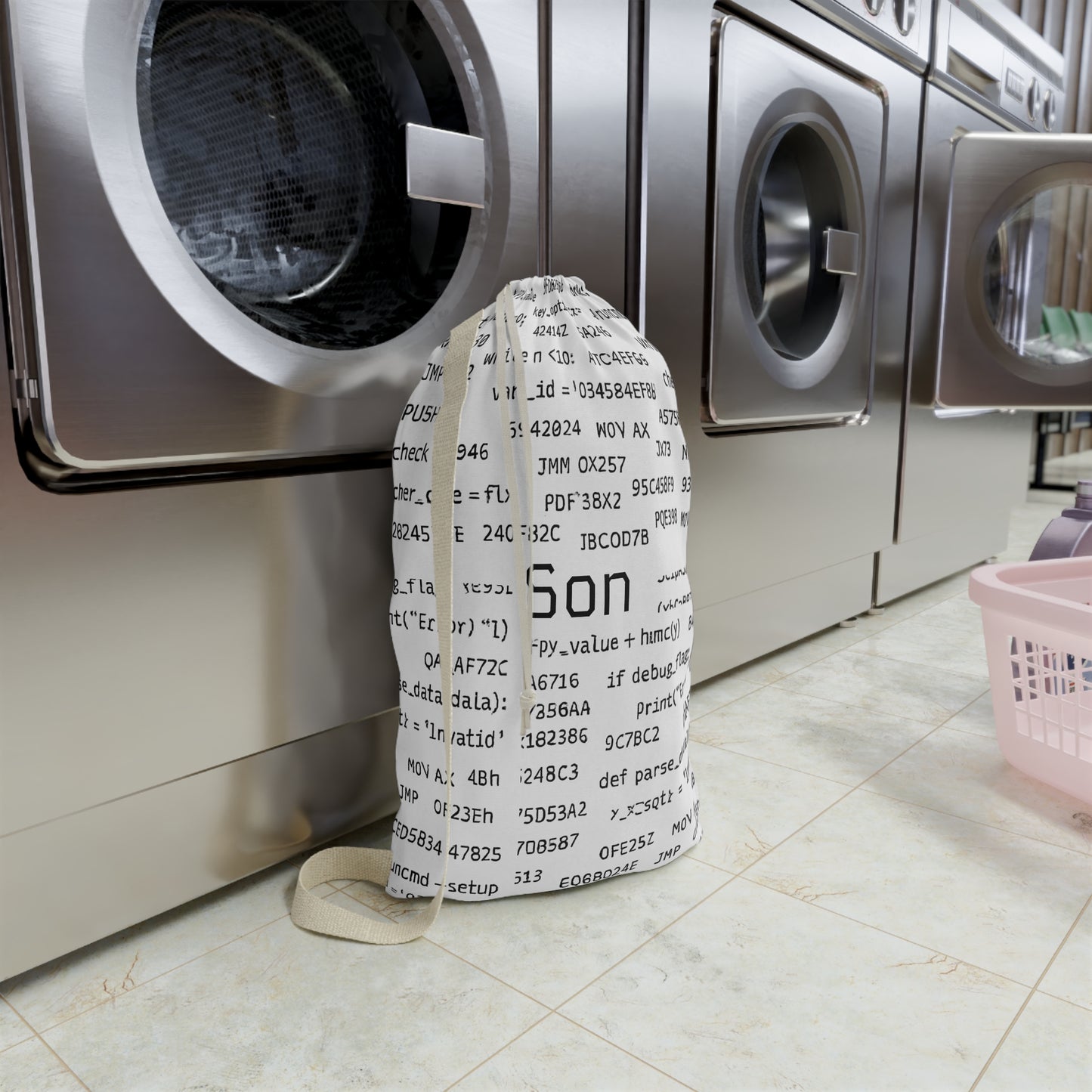 Personalized Laundry Bag for Son, Cute Gift for College, Custom Drawstring Bag, Laundry Organizer, Practical Storage Solution