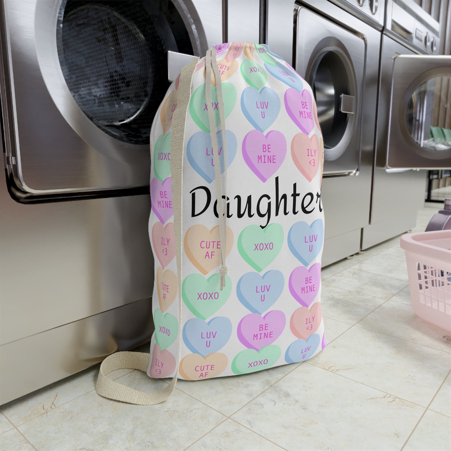 Sweetheart Laundry Bag for Daughter | Cute Heart Design for College, Gifts, Valentine's, Dorm Room Decor, Laundry Essentials