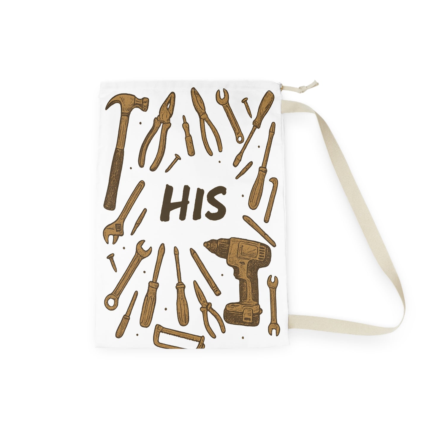 His Tool Laundry Bag - Perfect for Craftsmen, DIY Lovers, Dad Gifts, Man Cave Decor, Father's Day