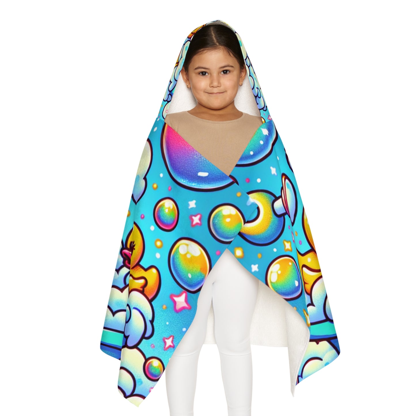 Youth Hooded Towel with Fun Duck Design, Cute Bathing Towel, Kids' Pool Gear, Unique Baby Gift, Bath Time Essential, Toddler Swim Cover-Up