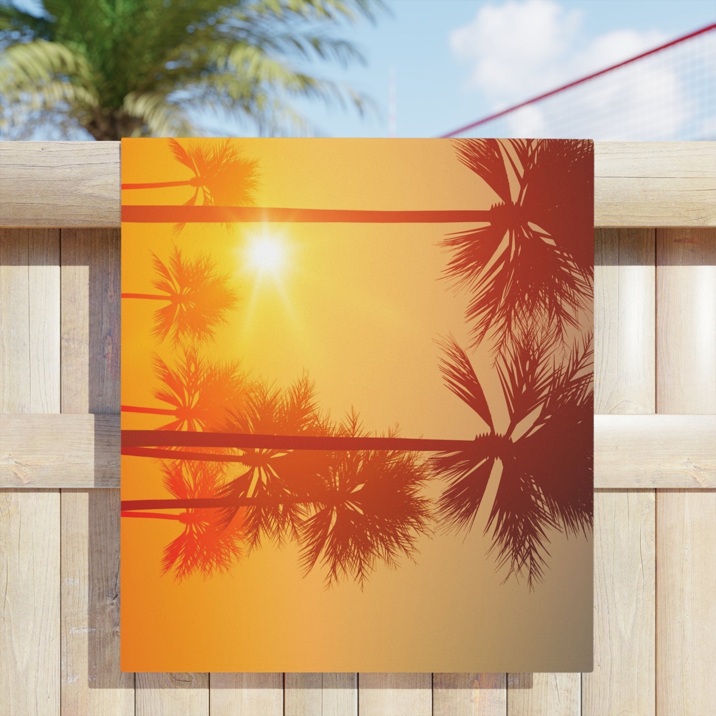 Tropical Sunset Beach Towel | Summer Vibes, Travel Essential, Beach Day Must-Have, Vacation Accessory, Poolside Fun