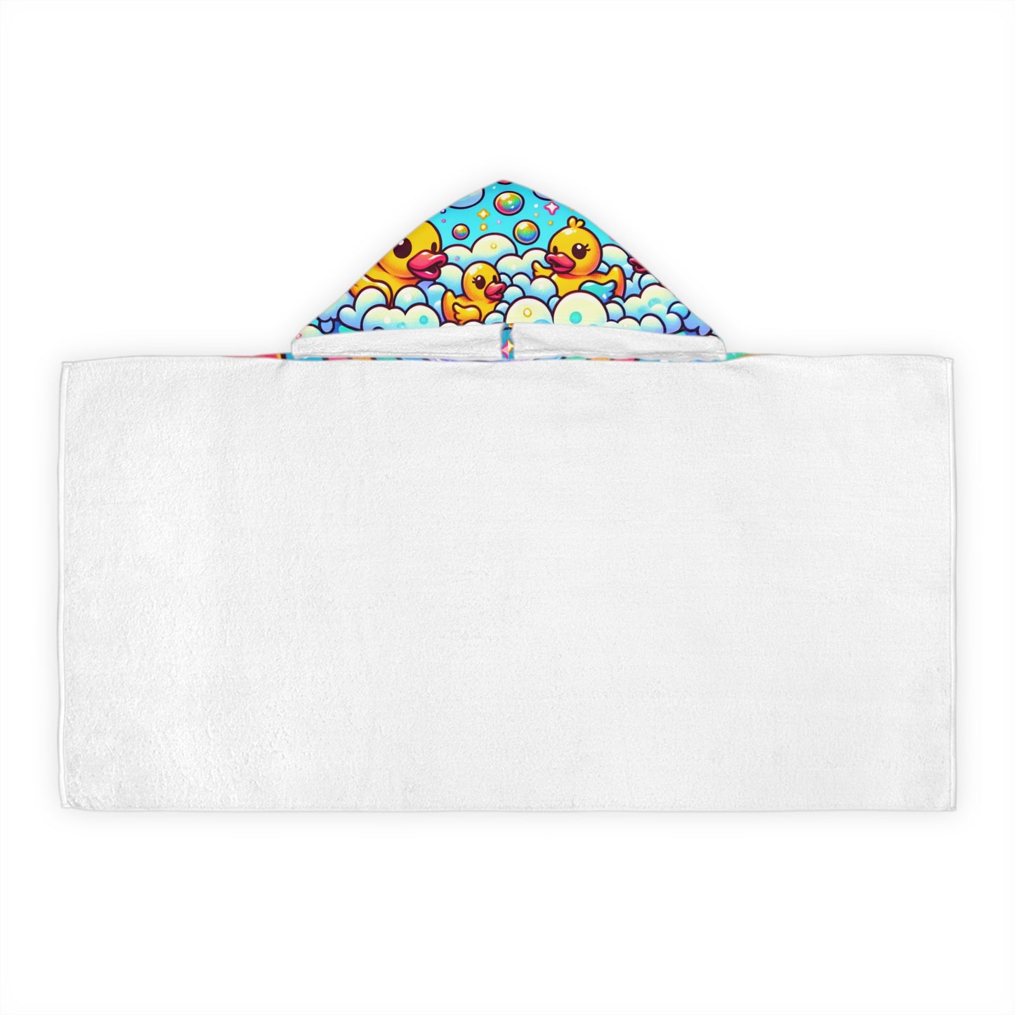Youth Hooded Towel with Fun Duck Design, Cute Bathing Towel, Kids' Pool Gear, Unique Baby Gift, Bath Time Essential, Toddler Swim Cover-Up
