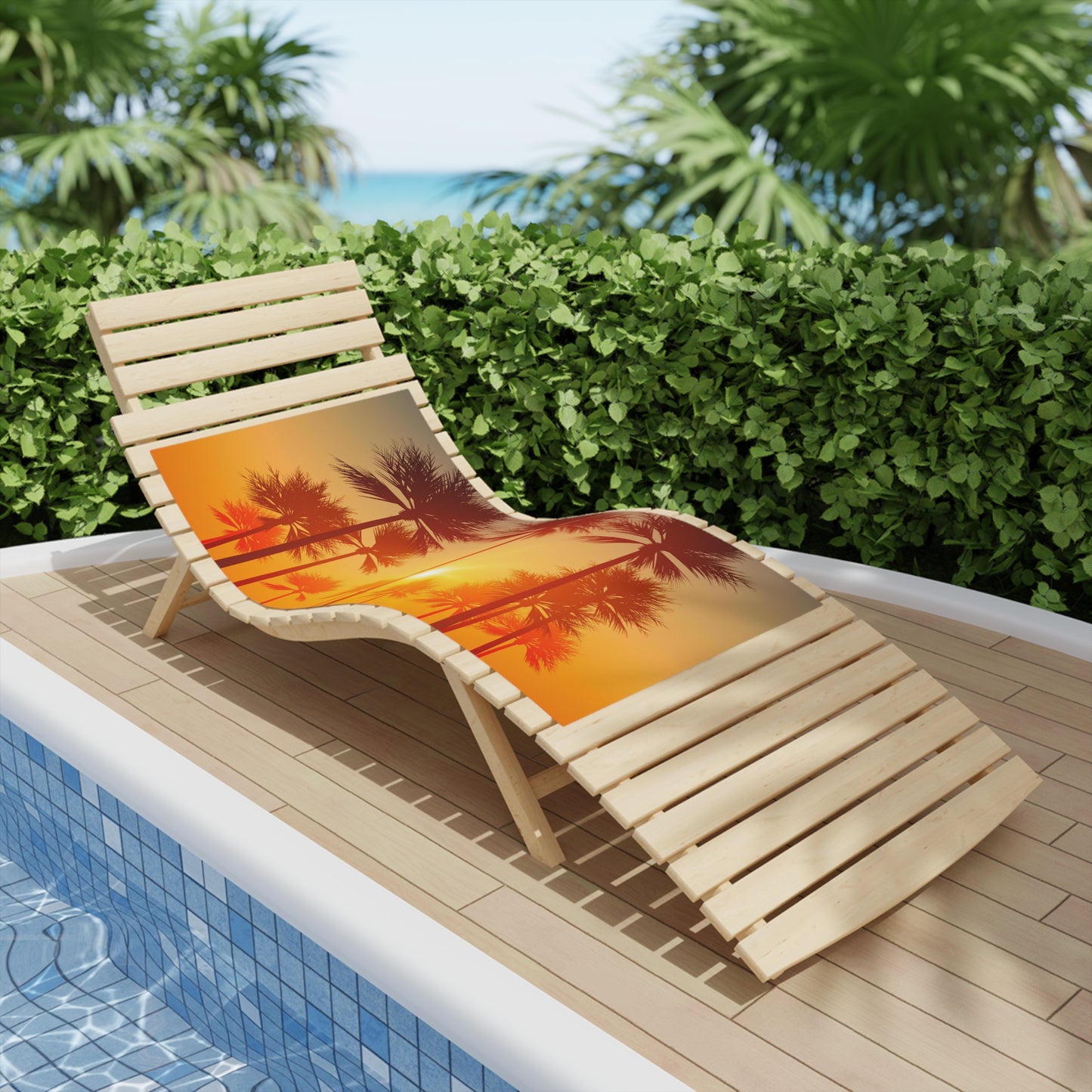 Tropical Sunset Beach Towel | Summer Vibes, Travel Essential, Beach Day Must-Have, Vacation Accessory, Poolside Fun