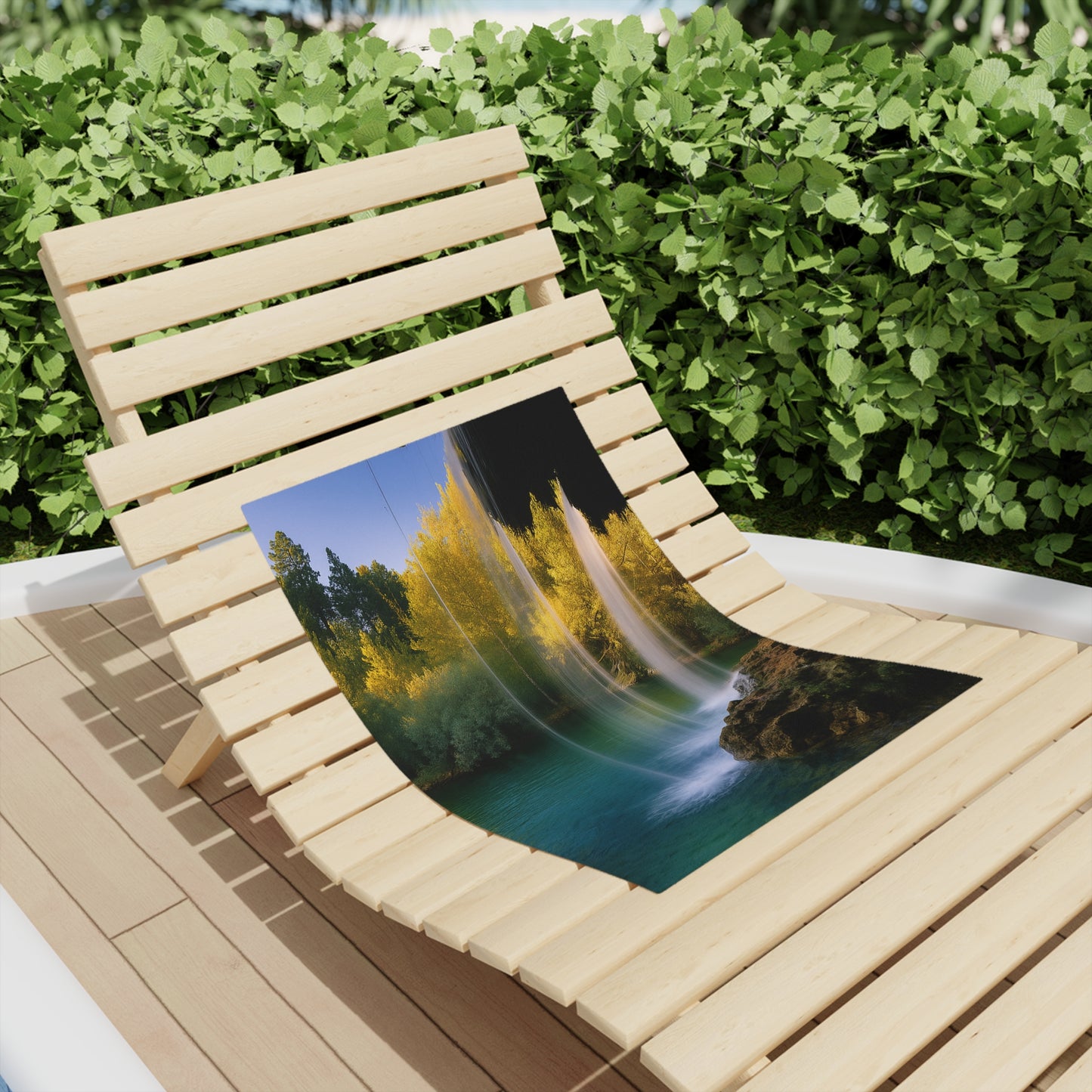 Serene Waterfall Beach Towels, Summer Essentials, Poolside Relaxation, Gifts for Travelers, Nature Lovers, Beach Days