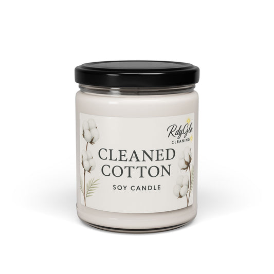 Cleaned Cotton Scented Soy Candle | Relaxing Aromatherapy | Home Decor | Eco-Friendly Gift | Perfect for Spa Days, Birthdays, Holidays