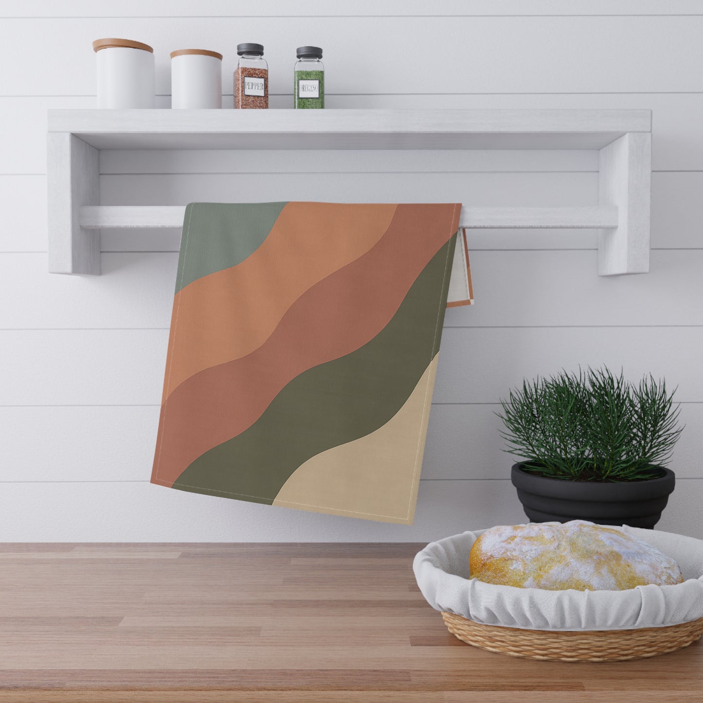 Modern Boho Tea Towels, Stylish Kitchen Decor, Eco-Friendly Cotton Towels, Gift for Home Cooks, Bohemian Kitchen Accessories