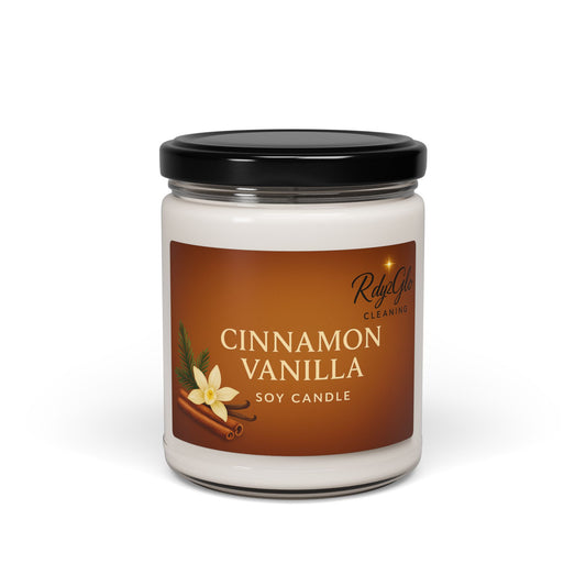 Cinnamon Vanilla Scented Soy Candle, Aromatherapy Gift, Home Decor, Relaxation Essential, Eco-Friendly Candle, Cozy Atmosphere