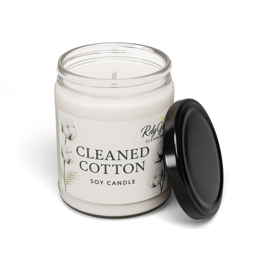 Cleaned Cotton Scented Soy Candle | Relaxing Aromatherapy | Home Decor | Eco-Friendly Gift | Perfect for Spa Days, Birthdays, Holidays