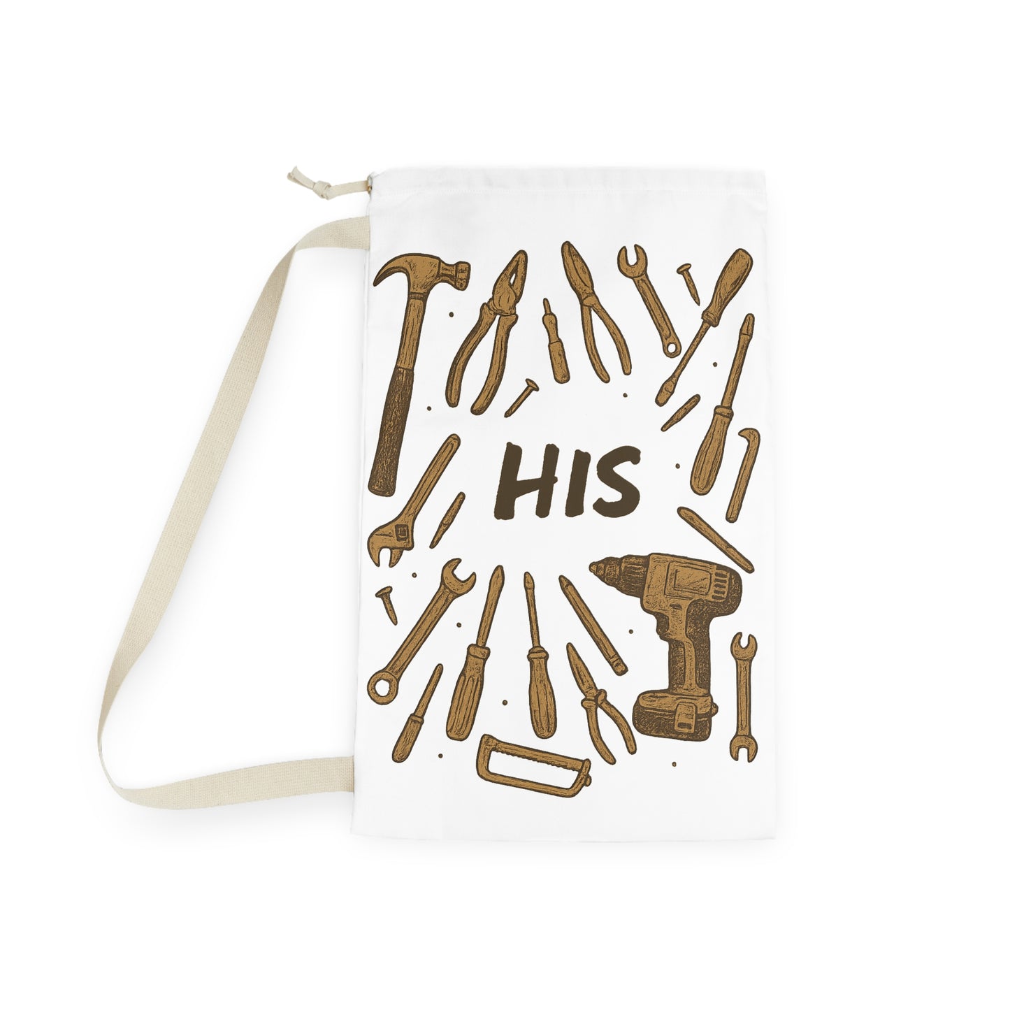 His Tool Laundry Bag - Perfect for Craftsmen, DIY Lovers, Dad Gifts, Man Cave Decor, Father's Day