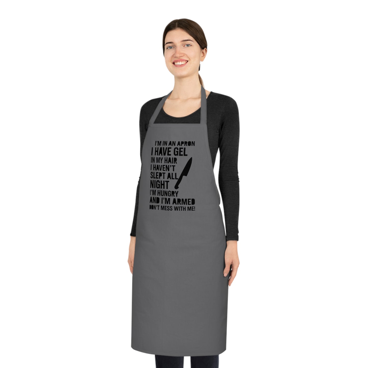 Humorous Cotton Apron for Chefs, Gift for Foodies, Kitchen Decor, Cooking Essentials, BBQ Party
