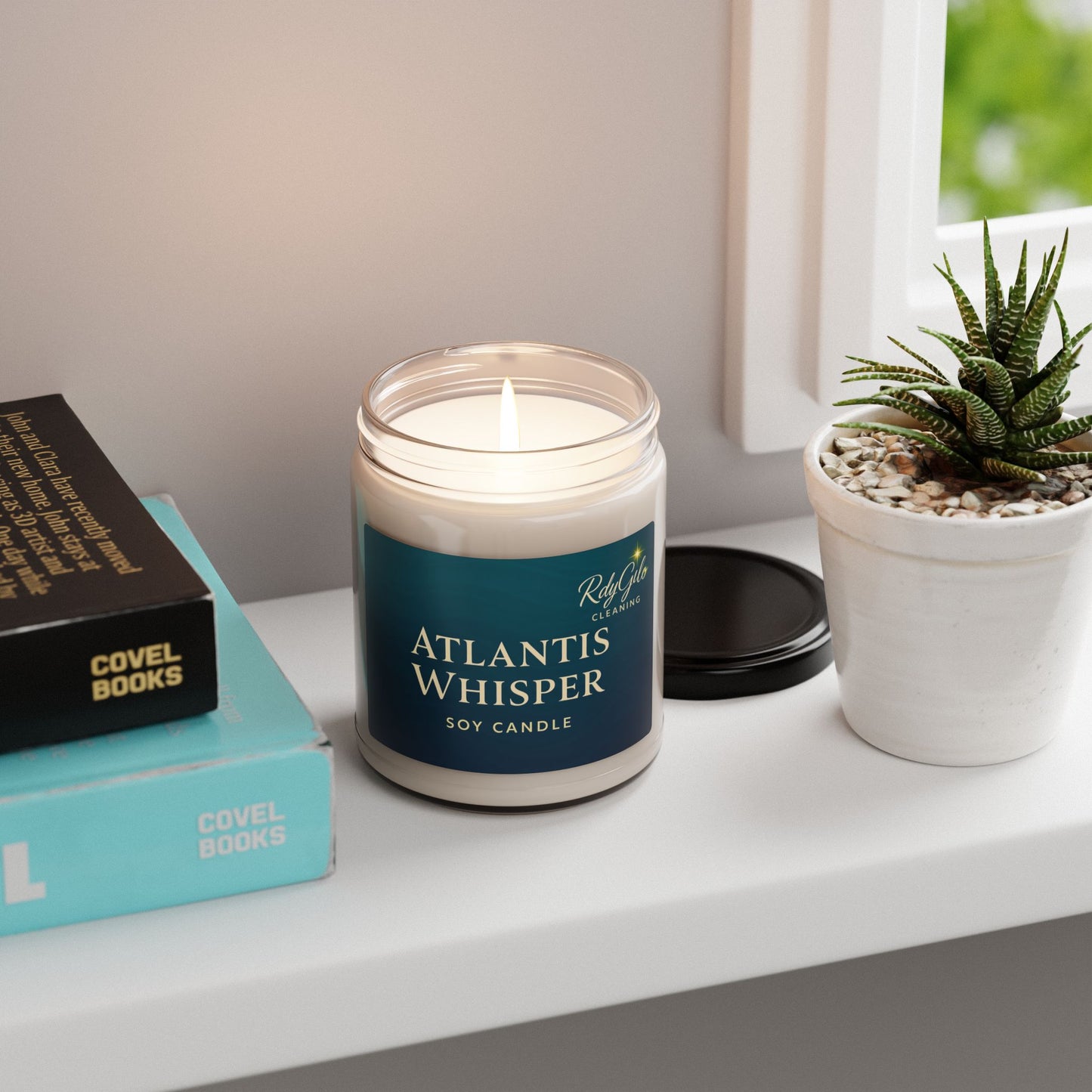 Scented Soy Candle - Atlantis Whisper, Relaxing Aromatherapy, Home Fragrance Gift, Spa Decor, Meditation Candle, Eco-Friendly Candle
