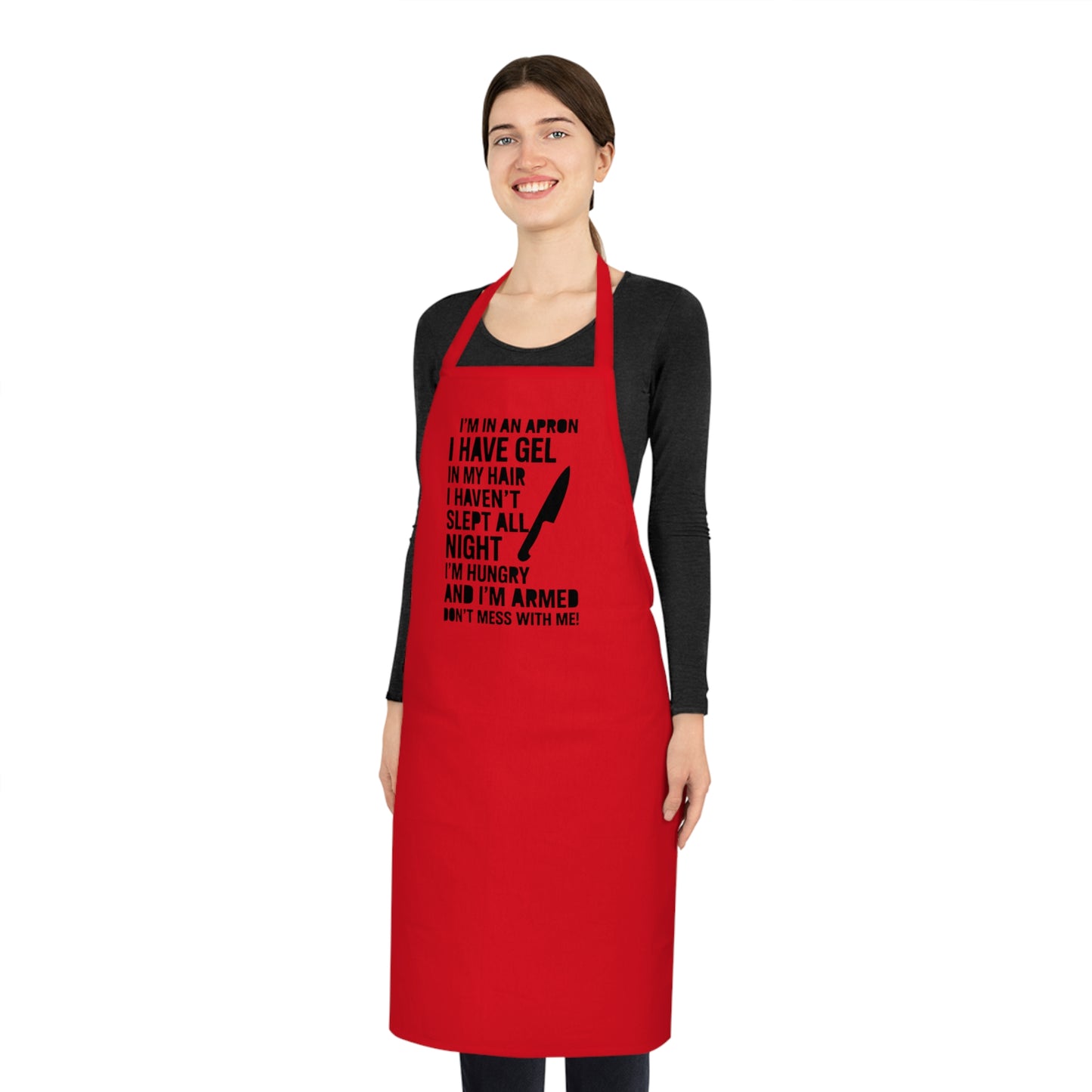 Humorous Cotton Apron for Chefs, Gift for Foodies, Kitchen Decor, Cooking Essentials, BBQ Party