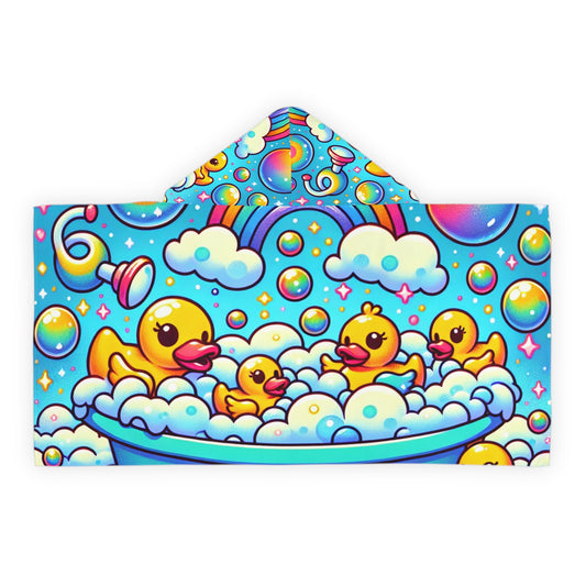 Youth Hooded Towel with Fun Duck Design, Cute Bathing Towel, Kids' Pool Gear, Unique Baby Gift, Bath Time Essential, Toddler Swim Cover-Up