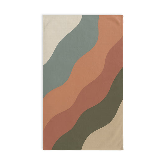 Chic Abstract Hand Towel, Boho Kitchen Towel, Decorative Bath Towel, Modern Home Accessory, Gift for Housewarming