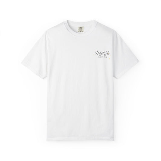 Rdy2Glo Cleaning T-Shirt, Unisex Tee, Garment-Dyed Apparel, House Cleaning Shirt, Gift for Cleaners, Everyday Comfort Tee