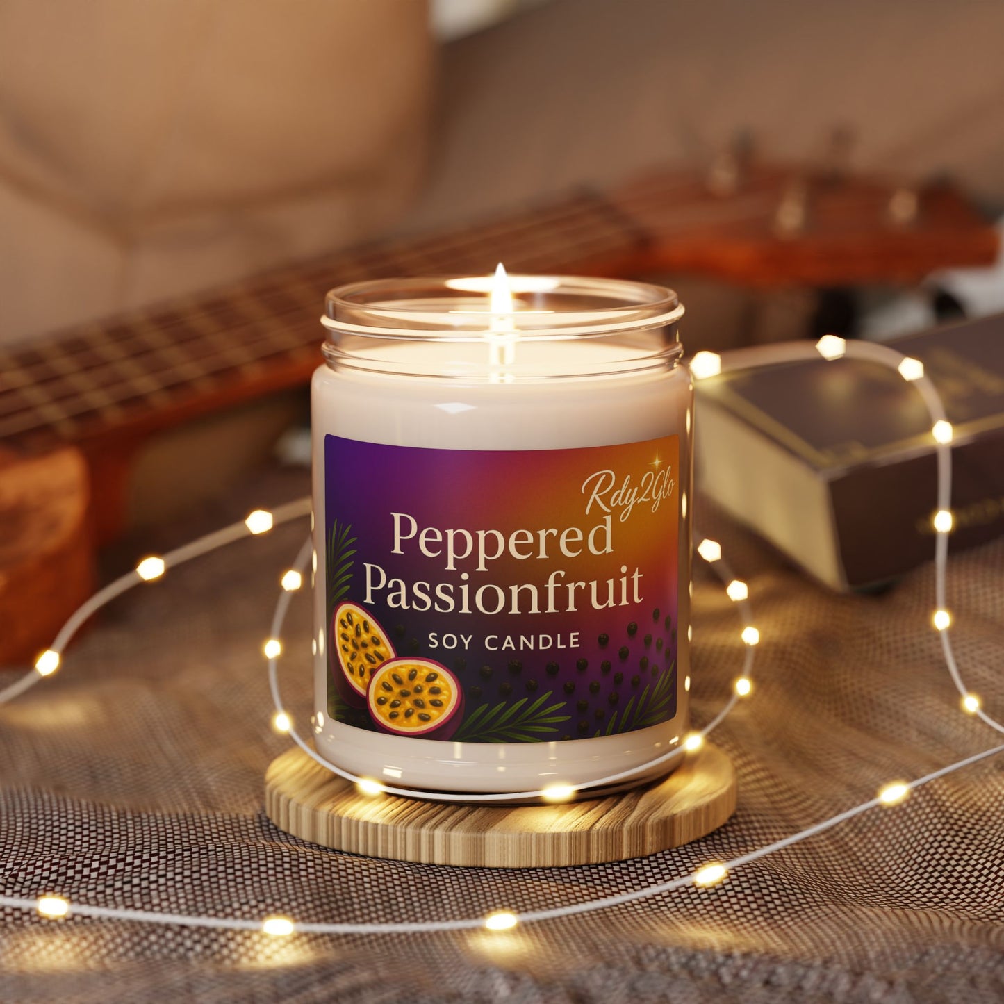 Peppered Passionfruit Soy Candle | Aromatic Gift for Relaxation, Home Decor, Self-Care, Eco-Friendly, Birthday Treat