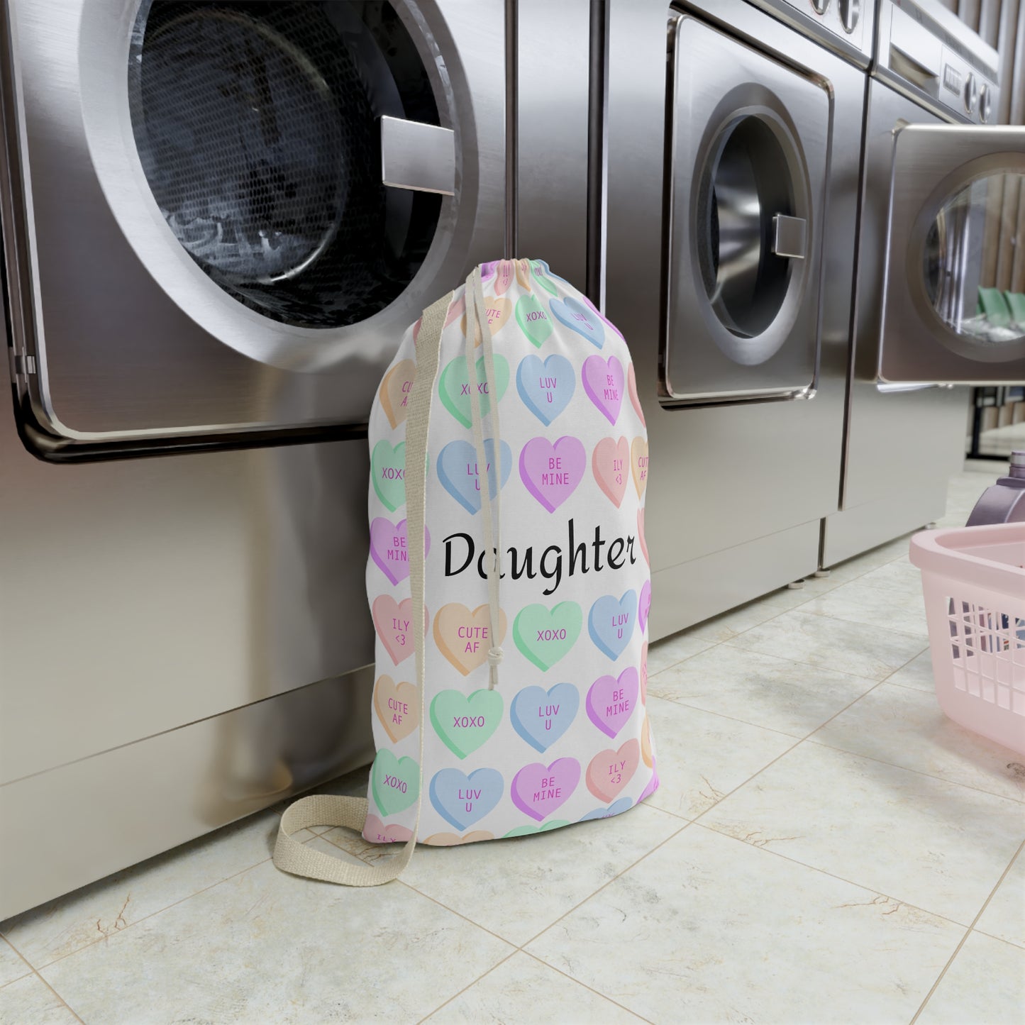 Sweetheart Laundry Bag for Daughter | Cute Heart Design for College, Gifts, Valentine's, Dorm Room Decor, Laundry Essentials